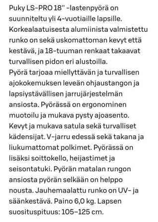 Puky LS Pro 18 Kotka