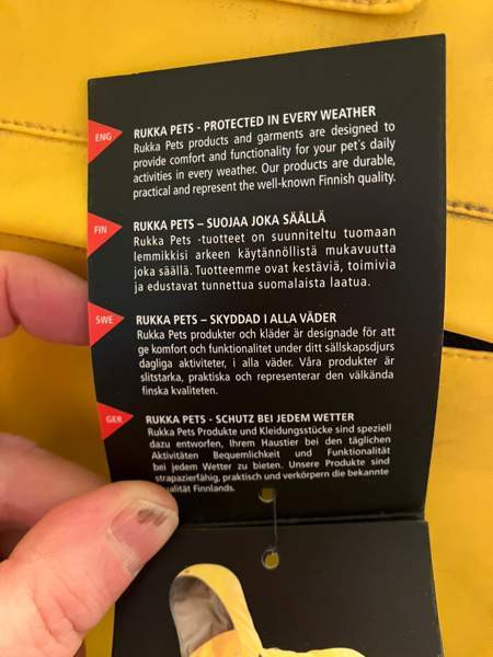 Uusi RUKKA sadetakki 45cm koiralle Helsinki – foto 3