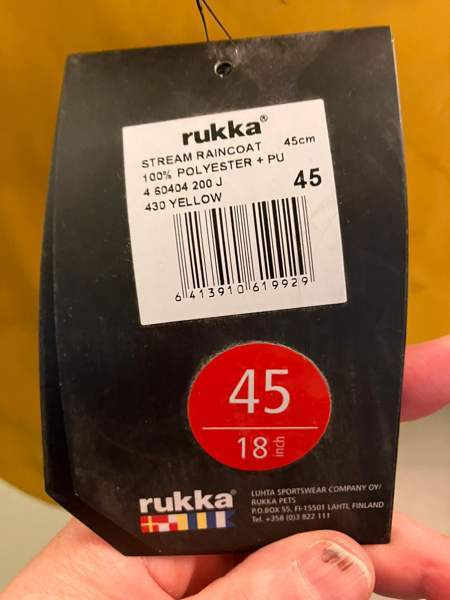 Uusi RUKKA sadetakki 45cm koiralle Helsinki – foto 5