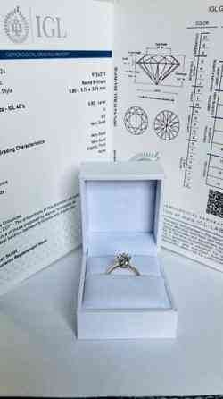 Uusi Kultasormus käsintehty tilauksesta 14K(585) 0,80ct timantilla, koko 16,5 Jaervenpaeae