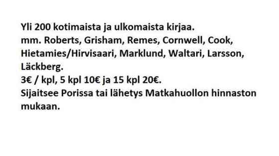 Yli 200 kotimaista ja ulkomaista kirjaa Pori