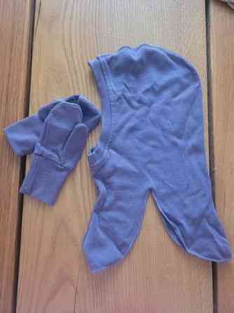 Merinovilla kypärämyssy koko 2-4 vuotta ja lapaset Vantaa