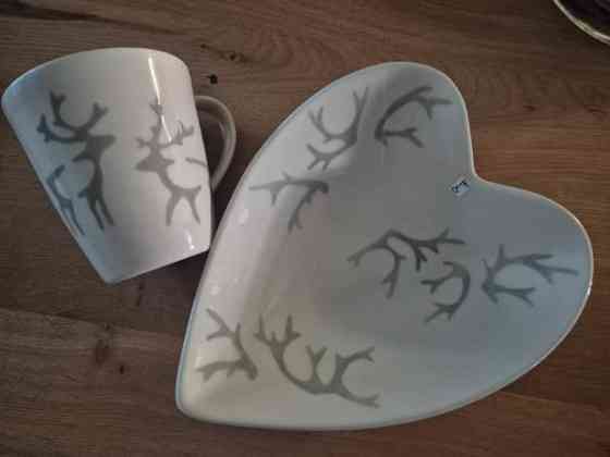 Pentik Saaga sydänmalja+muki Пори