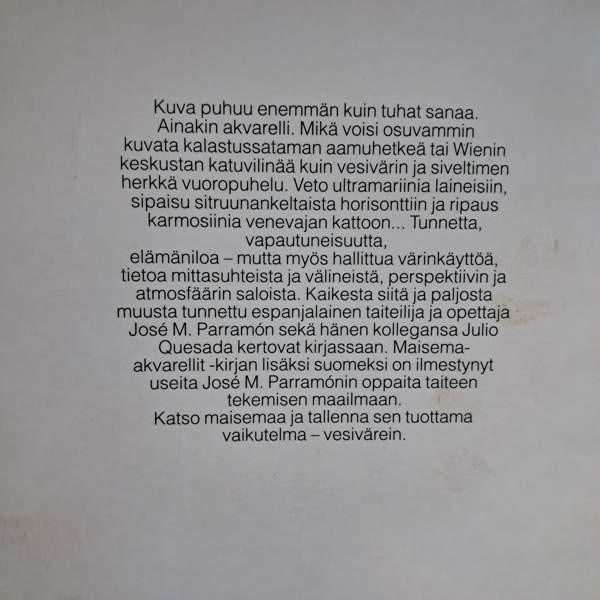 J.M. Parramon/J. Quesada: Maisema-akvarellit, opas harrastelijalle Vantaa - valokuva 2