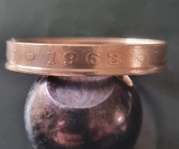 Kolikkosormus 5 penniä 1963 Ilmainen toimitus! Mustasaari - photo 4