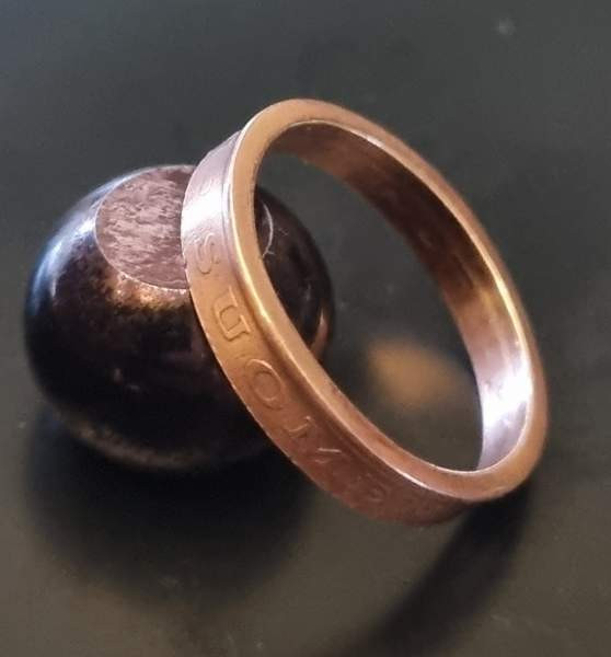 Kolikkosormus 5 penniä 1963 Ilmainen toimitus! Mustasaari - photo 1