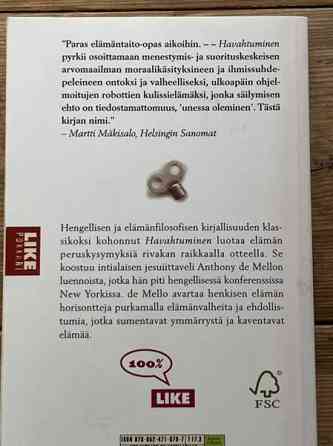 Havahtuminen Anthony De Mello Espoo