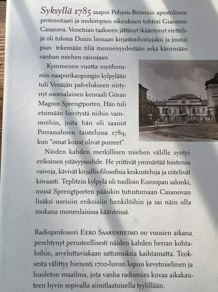 Casanova ja Sprengtporten . Kirjastonhoitajan ja Espoo – foto 2