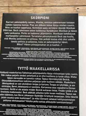 Beck skorpioni, tyttö maa kellarissa, korppikotka Espoo