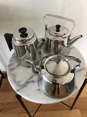 Kolmen vanhan kahvipannun setti Helsinki