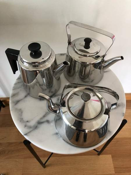 Kolmen vanhan kahvipannun setti Helsinki - valokuva 1