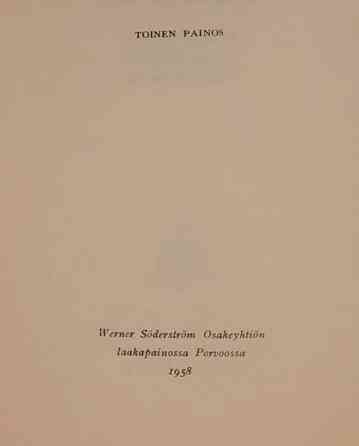 Tauno Koskela: Mutt kapteeni varppas syhysivä vaa Helsinki