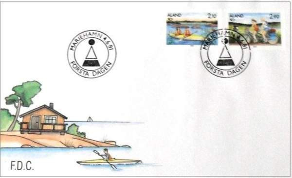 FDC / Ensipäiväkuori 4.6.1991 Ahvenanmaa Mariehamn Оулу - изображение 1