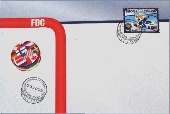 Ensipäiväkuori 3.3.2003 Jääkiekon MM-kilpailut FDC Оулу - изображение 1