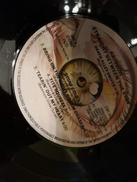 Rainbow 1982 LP Stright between the eyes Polygram Vantaa - photo 2