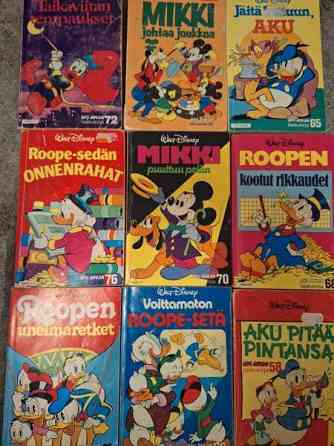 Keräily kappaleet Aku Ankan taskukirjoja Kaarina
