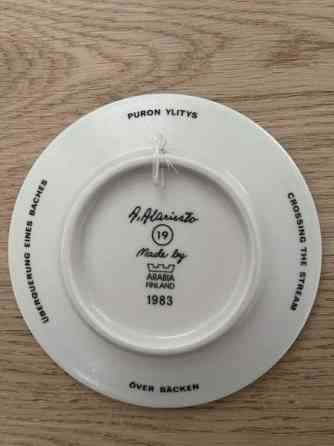 Arabia 1983 lautanen: Puron ylitys Oulu