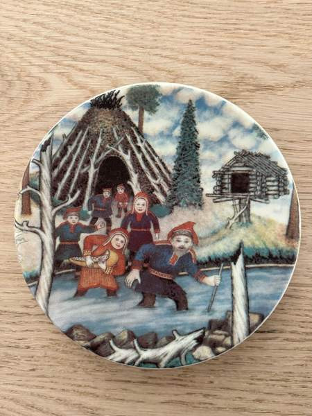 Arabia 1983 lautanen: Puron ylitys Oulu - valokuva 1