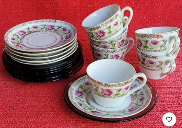 Posliiniset kahvikupit ja lasilautaset Seinaejoki – foto 1