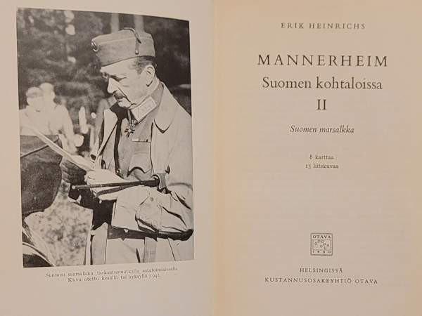 Erik Heinrichs: Mannerheim Suomen kohtaloissa I-II Helsinki - изображение 4