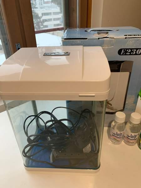 Brand new white aquarium + food and decor Espoo - photo 3