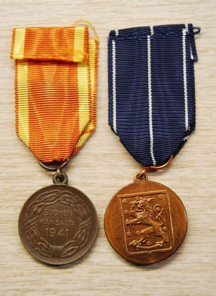 Jatkosodan muistomitali + Vapauden mitali 1941 Helsinki – foto 3