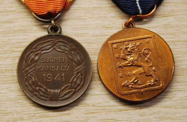 Jatkosodan muistomitali + Vapauden mitali 1941 Helsinki – foto 4