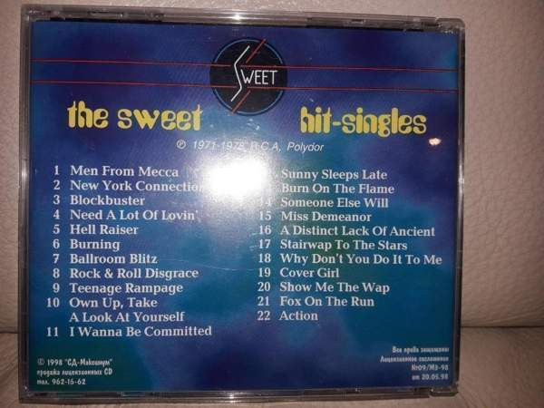 Sweet CD 1998 Hit-singies 1971-1978 Takuu Vantaa - valokuva 3