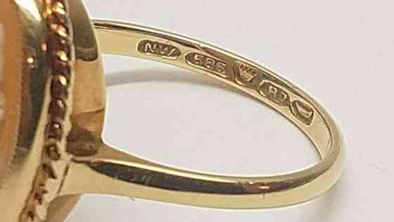 14 karaatin kultainen camee sormus, NW 585 Миккели