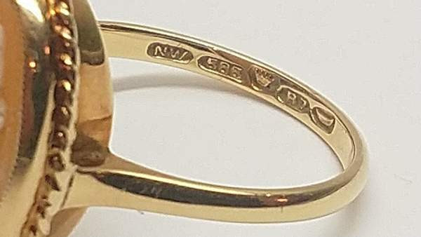 14 karaatin kultainen camee sormus, NW 585 Mikkeli - photo 5