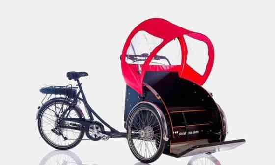 Christiania Bikes Taxi sähköavusteinen riksapyörä Shimano Steps moottorilla Jyvaeskylae