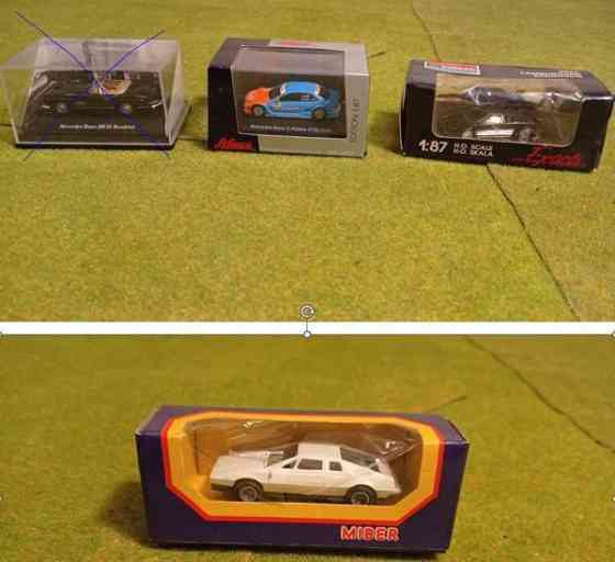 3 ripeää autoa boksissaan (H0) Тампере