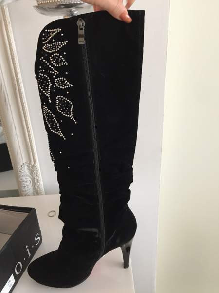 Upeat mustat saappaat strasseilla 35 Vantaa - valokuva 2