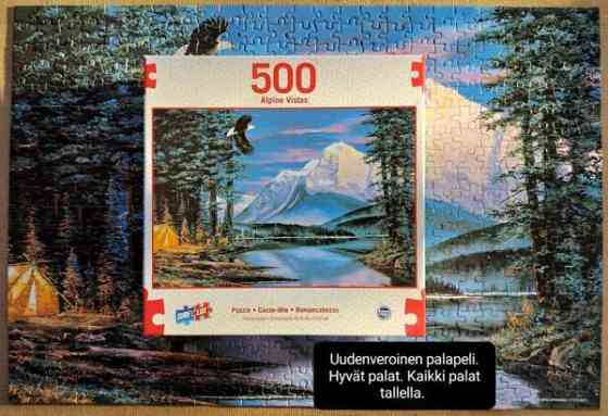 Sure Lox telttailemassa Alpeilla 500 palapeli Salo