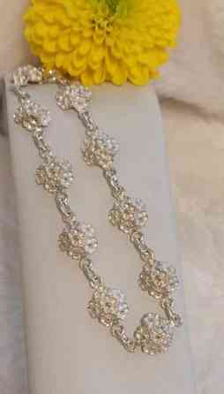 Lahden kultakorun 830 hopeinen hopeinen kukkakuvioinnilla rannekoru 1970 luvulta Лахти