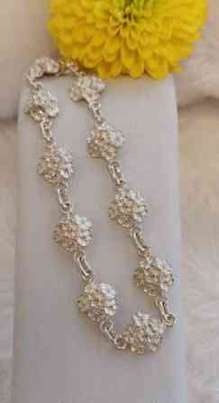 Lahden kultakorun 830 hopeinen hopeinen kukkakuvioinnilla rannekoru 1970 luvulta Лахти