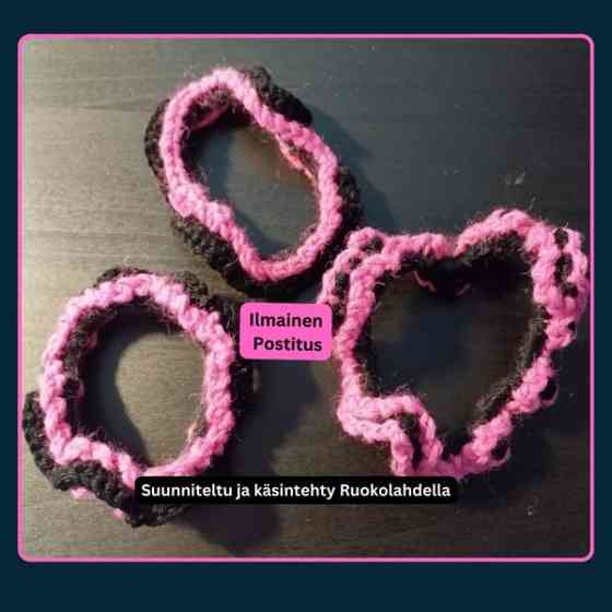 Setti 3: Vaaleanpunainen ja Musta Hiusdonitsit Ruokolahti