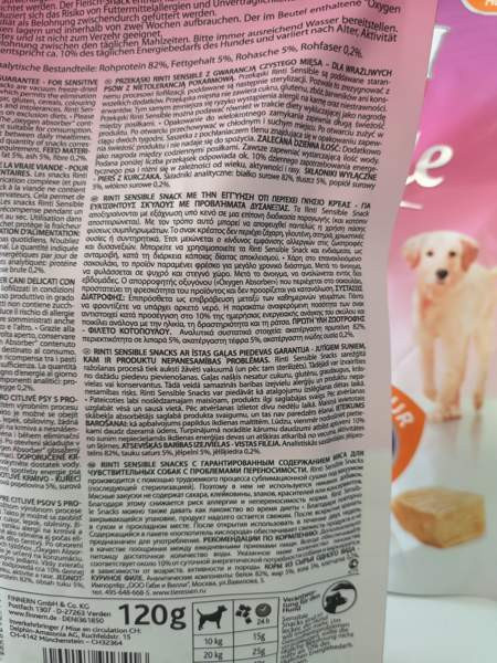 6 packs x Rinti Sensible dog snacks, chicken, 120g Nurmijaervi – foto 4