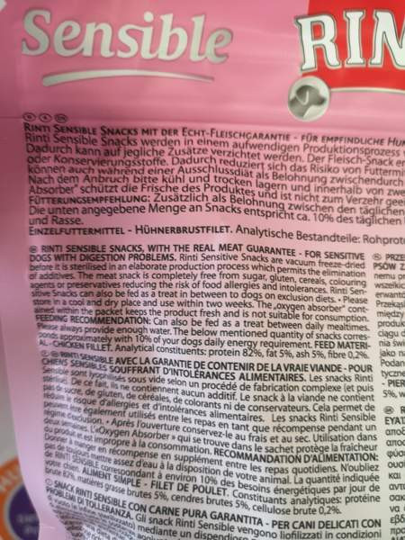 6 packs x Rinti Sensible dog snacks, chicken, 120g Nurmijaervi – foto 3