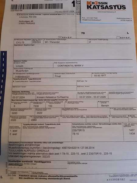 Lincoln Continental Laensi-Turunmaa - valokuva 7